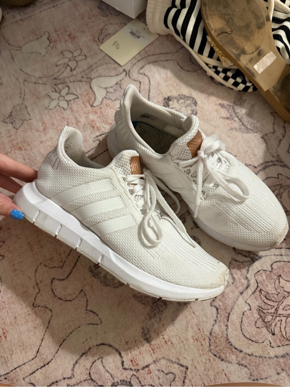 Womens adidas white sneakers size 8